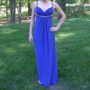 JS Boutique Formal Sleeveless Beaded Maxi Dress Size 4